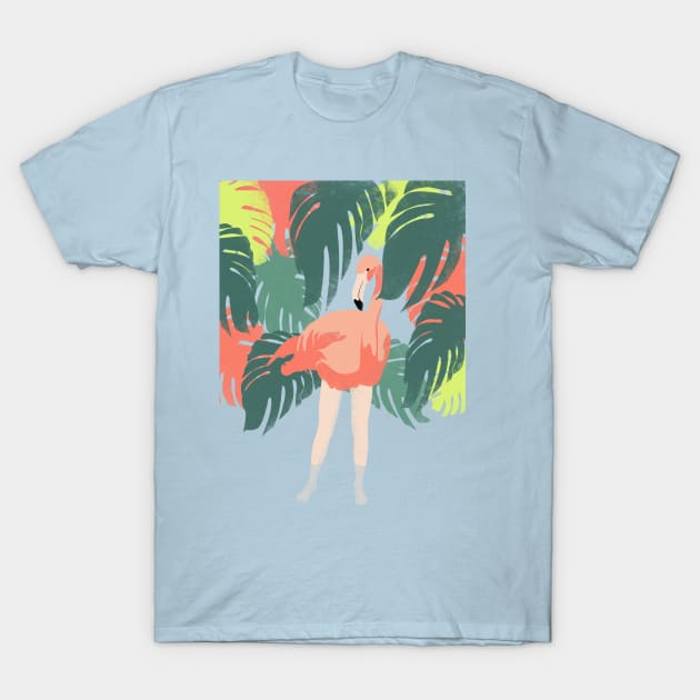 Flamingo T-Shirt by EglePlytnikaite